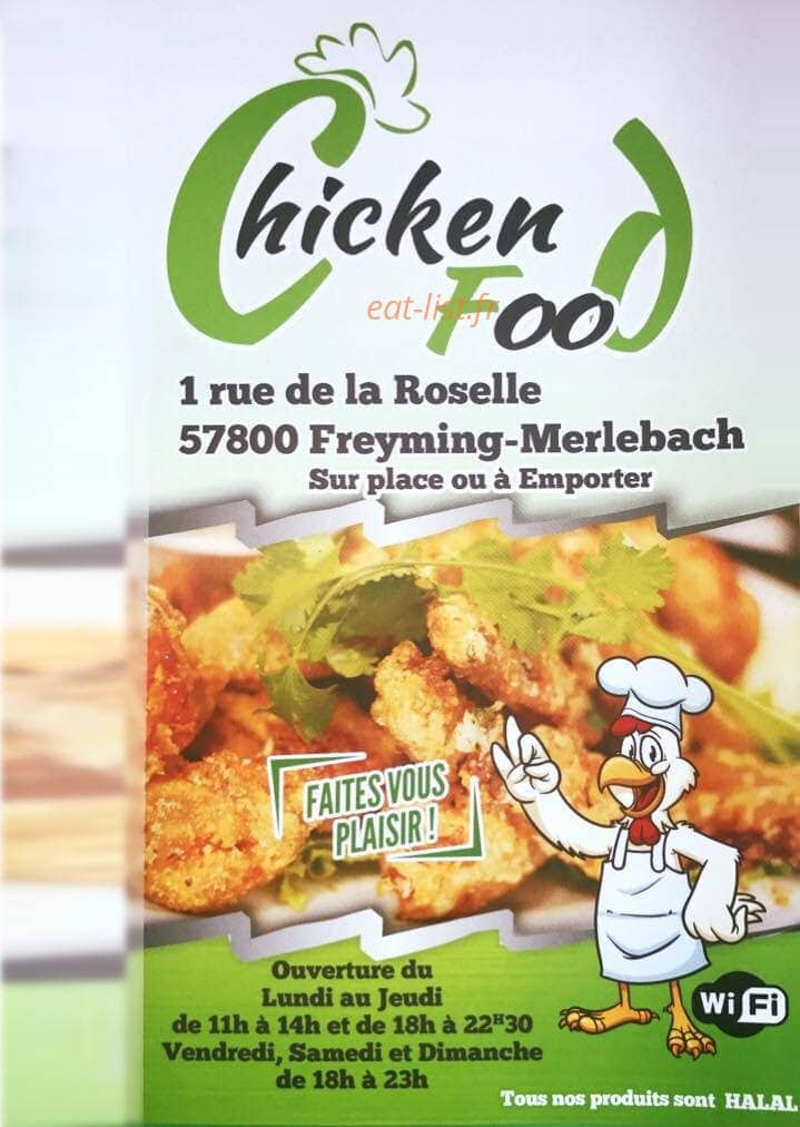 Chicken Food — carte page 1