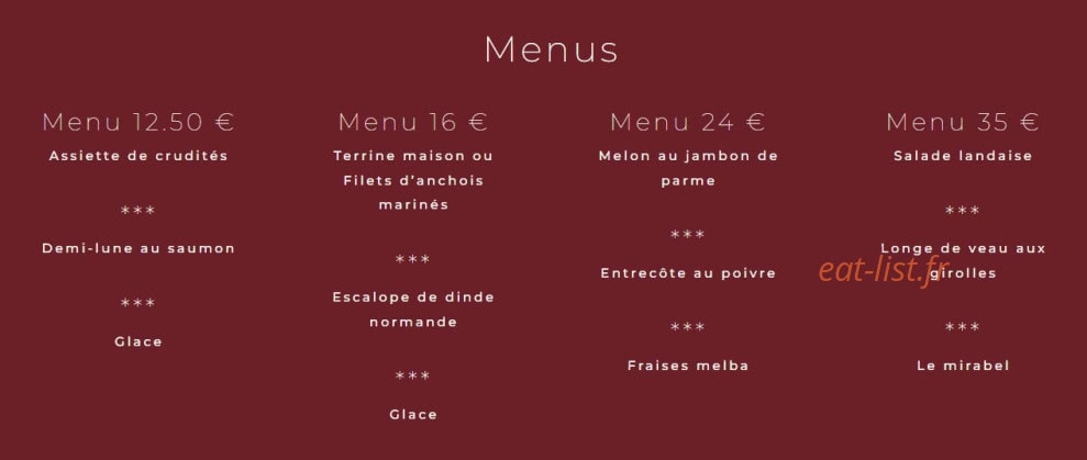Le Caveau de la Bière — carte page 4