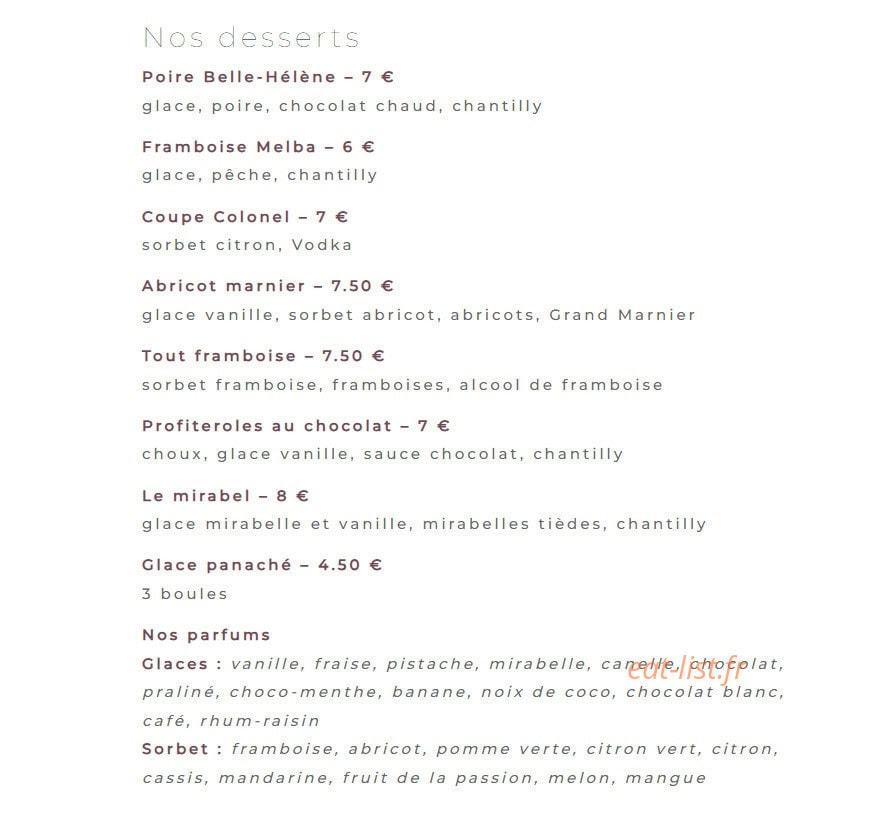 Le Caveau de la Bière — carte page 3