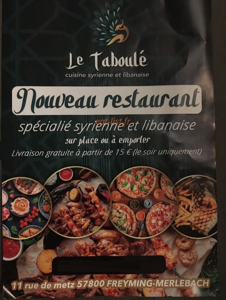 Le Taboulé — carte page 1