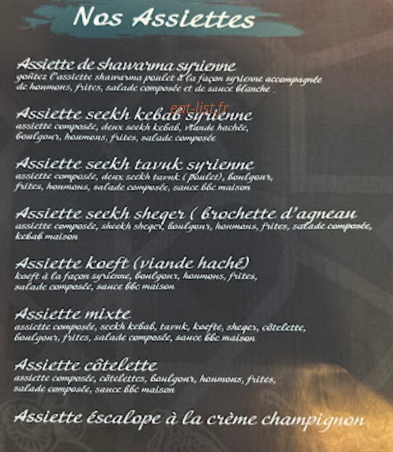 Le Taboulé — carte page 3