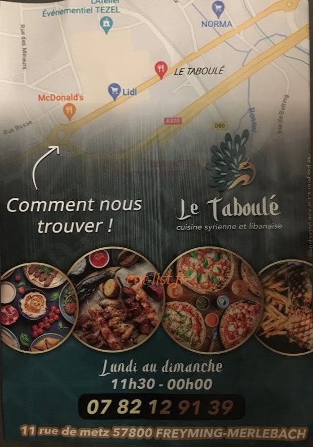 Le Taboulé — carte page 4