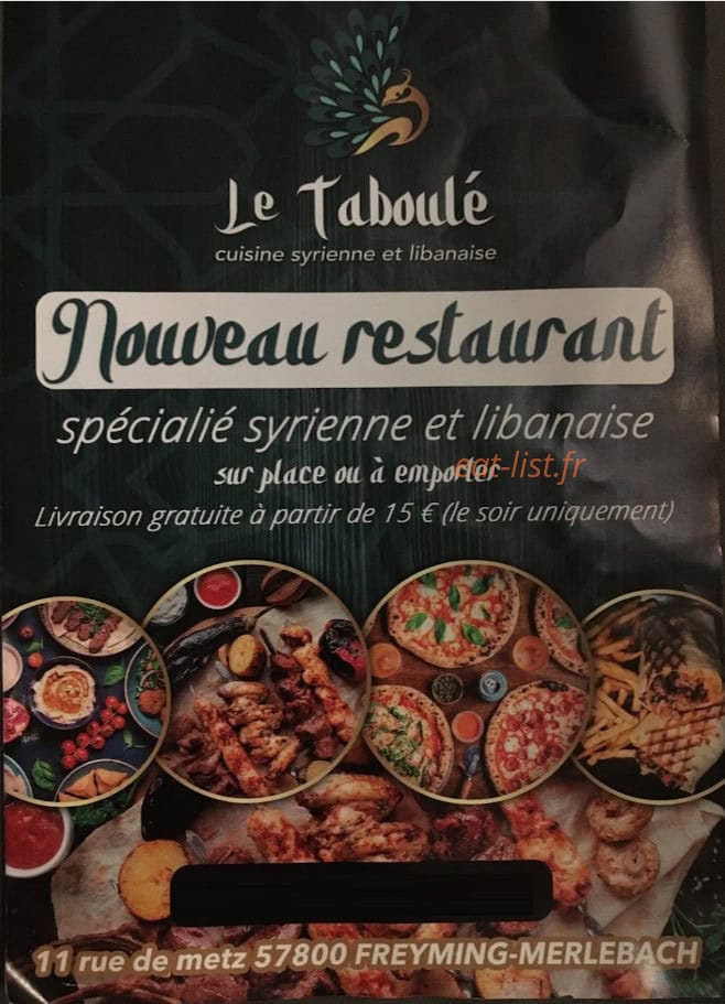 Le Taboulé — carte page 1