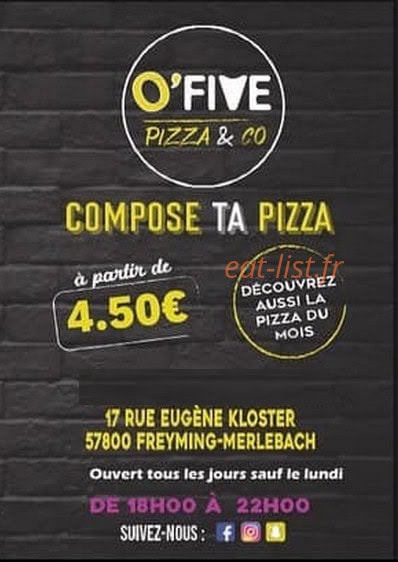 O'five — carte page 1