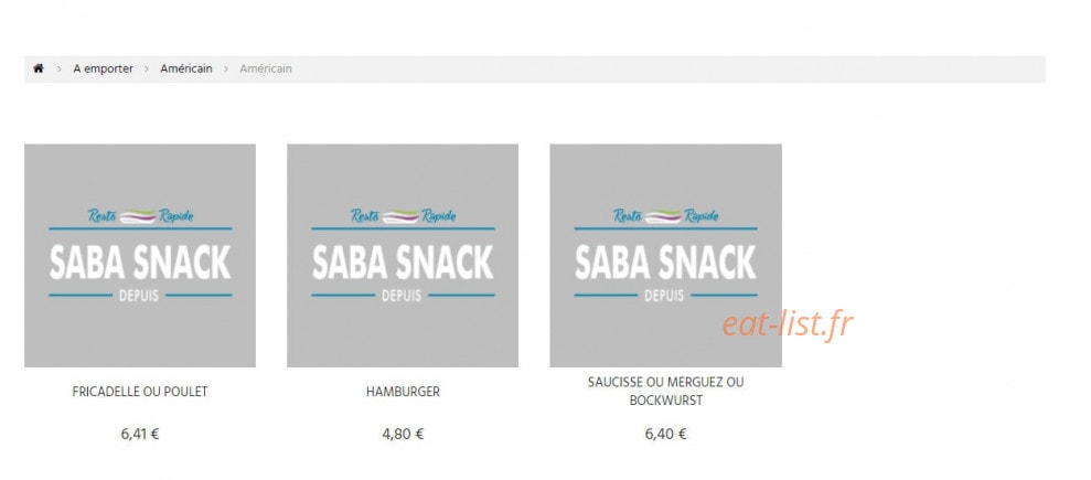 Saba Snack — carte page 5