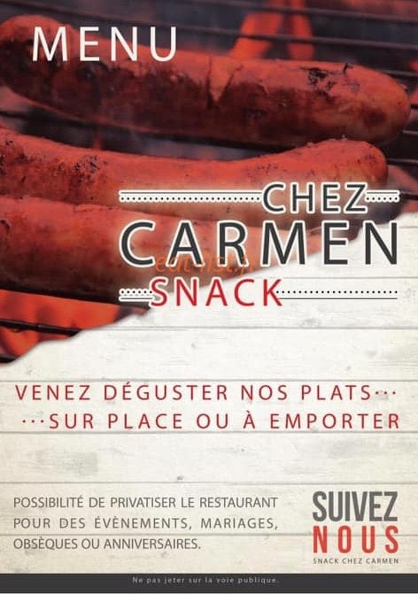 Chez Carmen — carte page 1