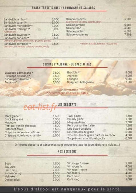 Chez Carmen — carte page 4