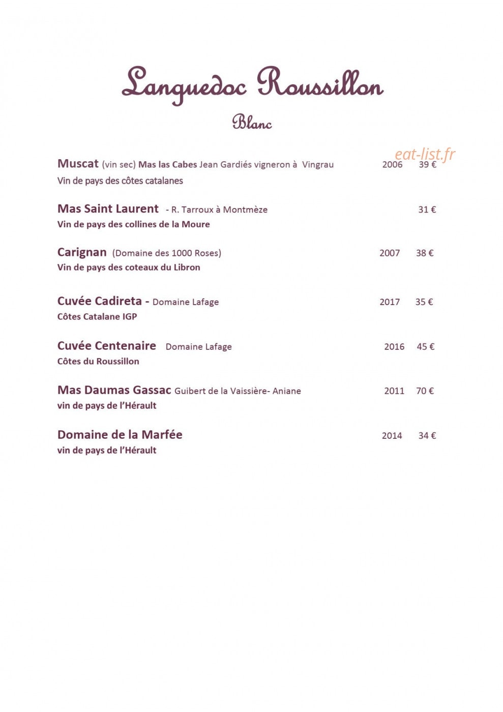 Chez michele — carte page 9