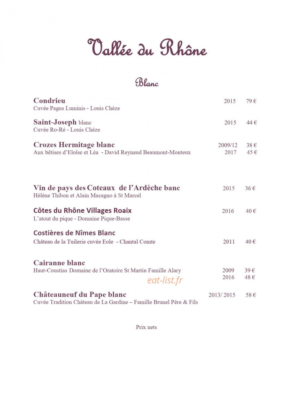 Chez michele — carte page 12