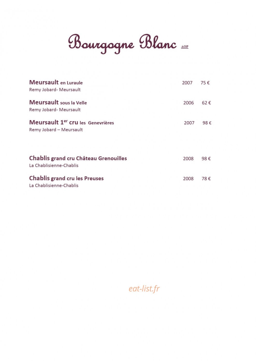 Chez michele — carte page 5