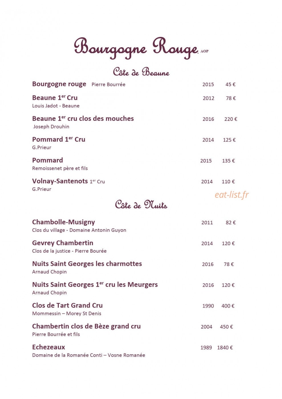 Chez michele — carte page 6