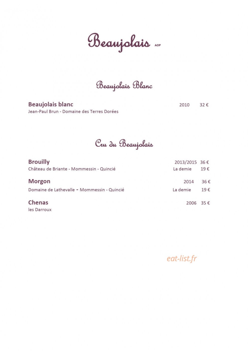 Chez michele — carte page 7