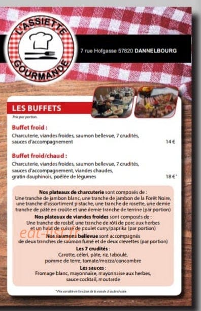 L'Assiette Gourmande — carte page 2