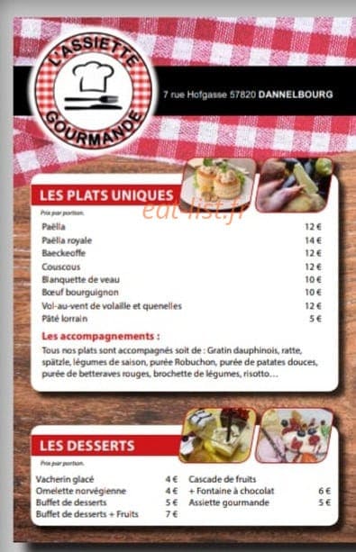 L'Assiette Gourmande — carte page 3
