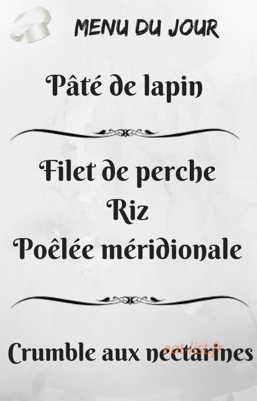 Chez Petit Jean — carte page 1