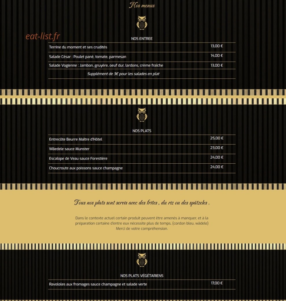 La chouette d'or — carte page 1