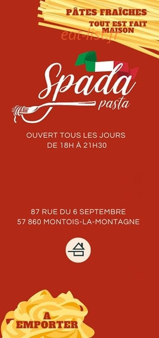 Spada Pasta — carte page 1