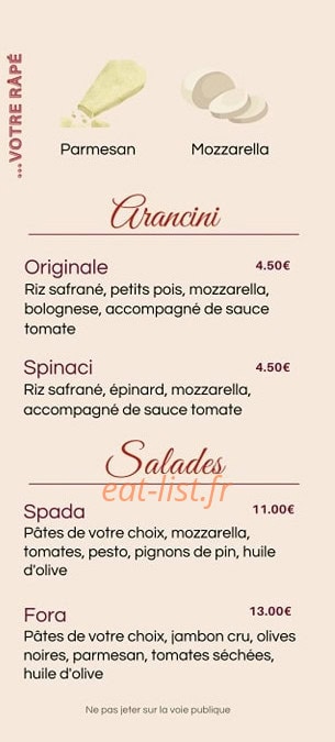 Spada Pasta — carte page 4