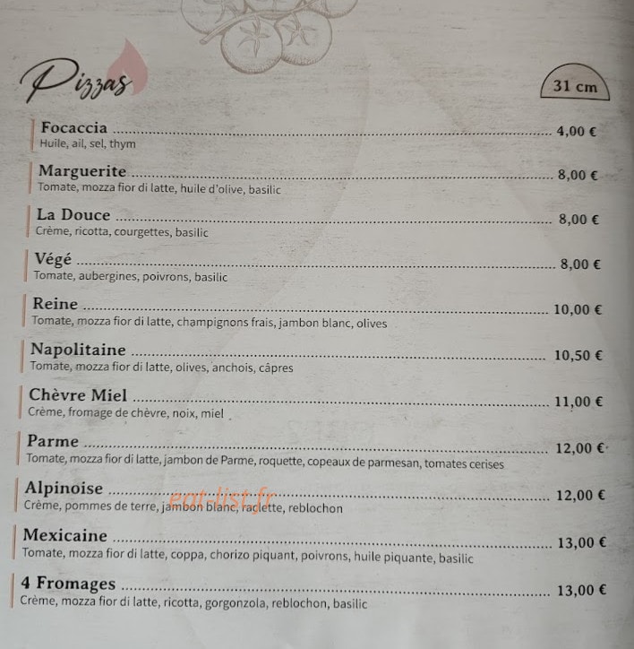 Chez Djoti — carte page 1