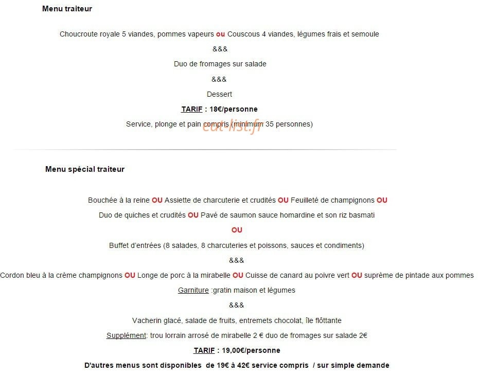 Hotel de la Canner — carte page 1