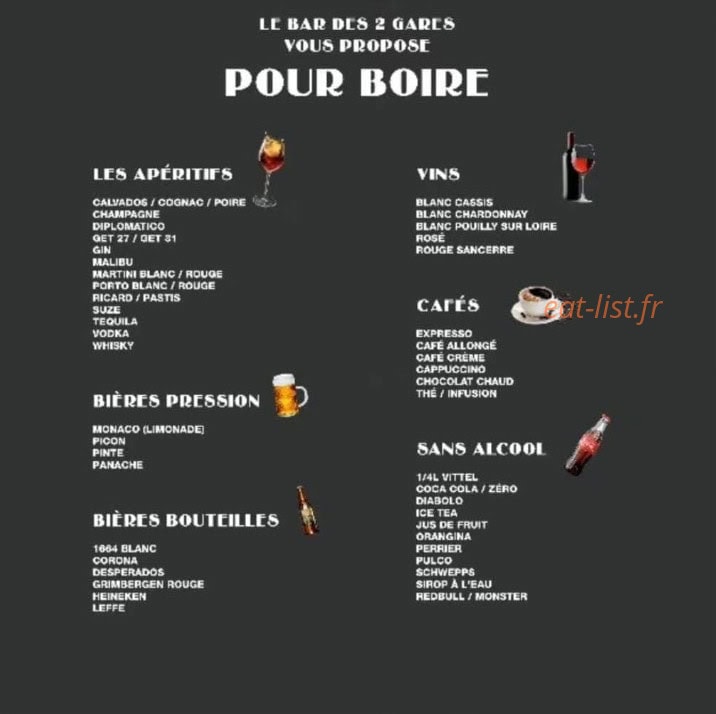 Bar des 2 Gares — carte page 2