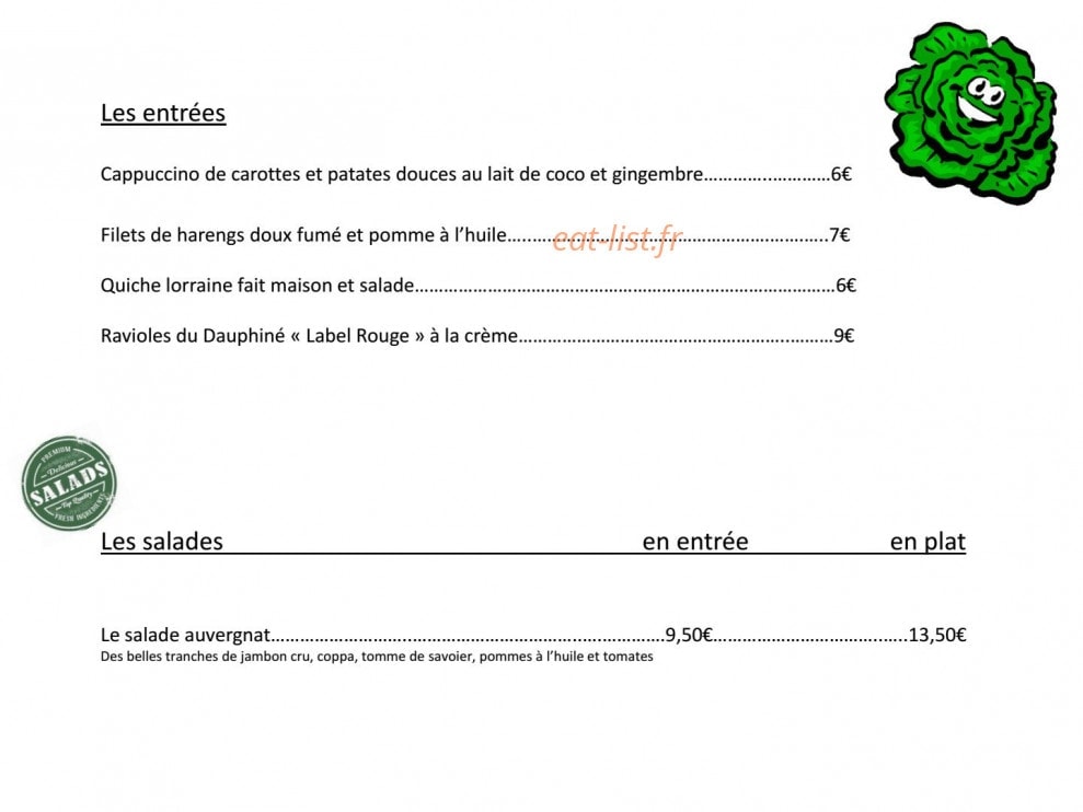 Bistro L'Olivier — carte page 2