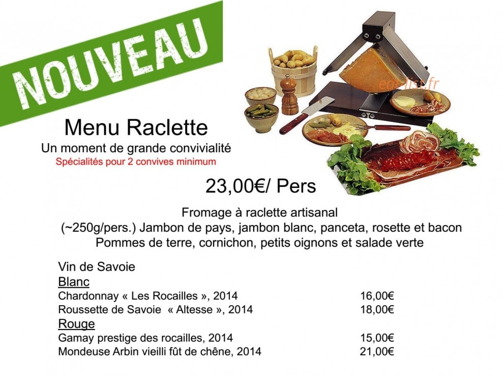 Bistro L'Olivier — carte page 1