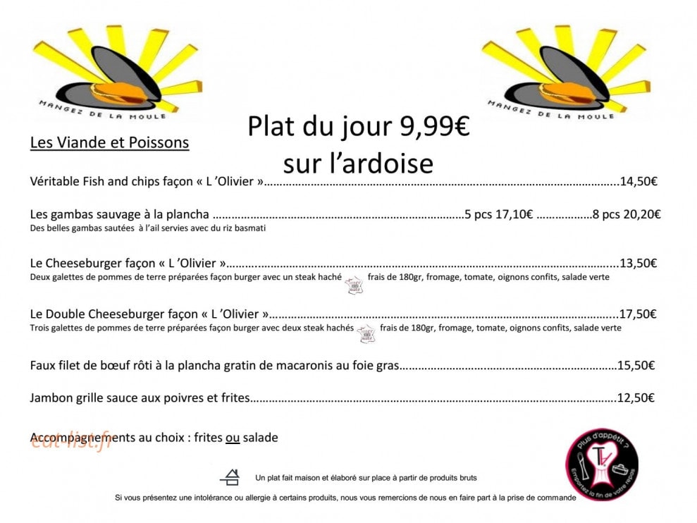 Bistro L'Olivier — carte page 5