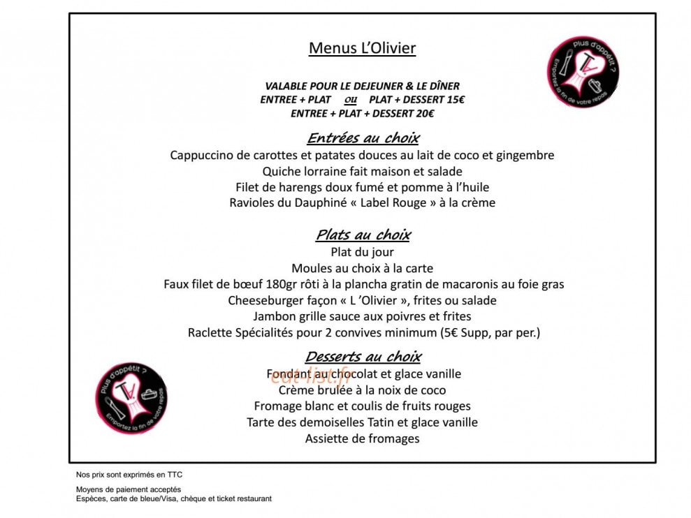 Bistro L'Olivier — carte page 6
