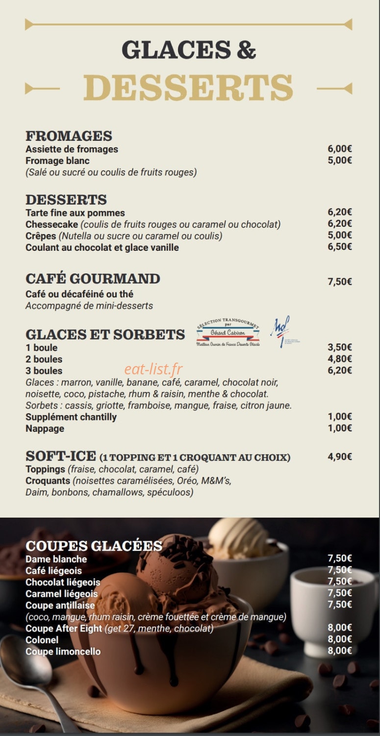 Brasserie Pont de Loire — carte page 5