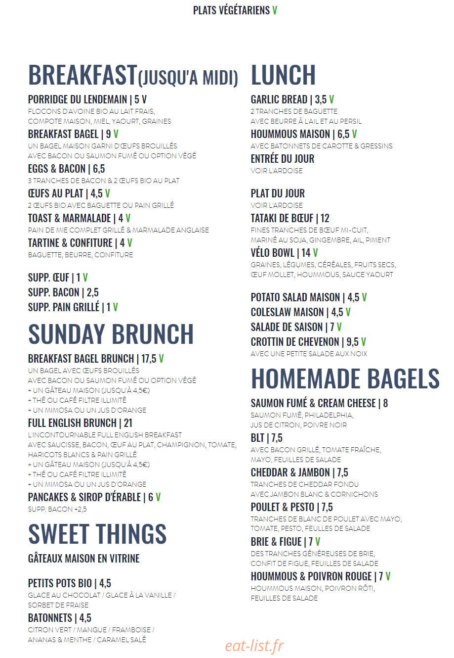 Café Vélo — carte page 1
