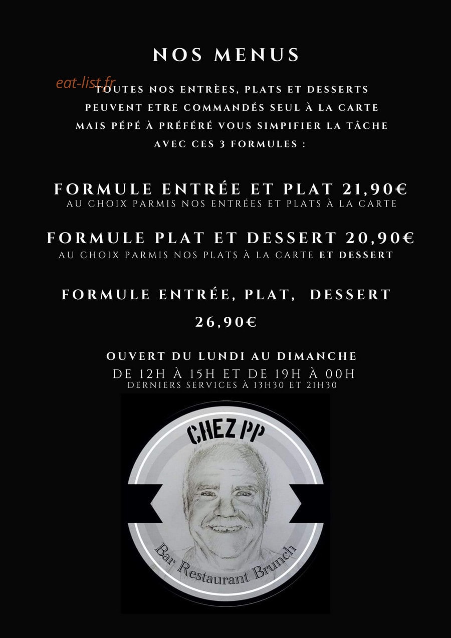 Chez PP — carte page 1
