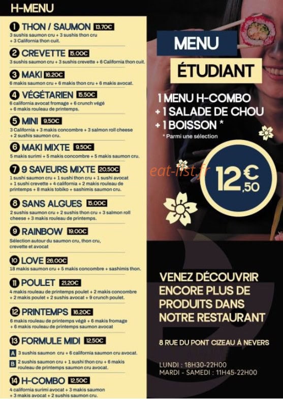 H-Sushi — carte page 3