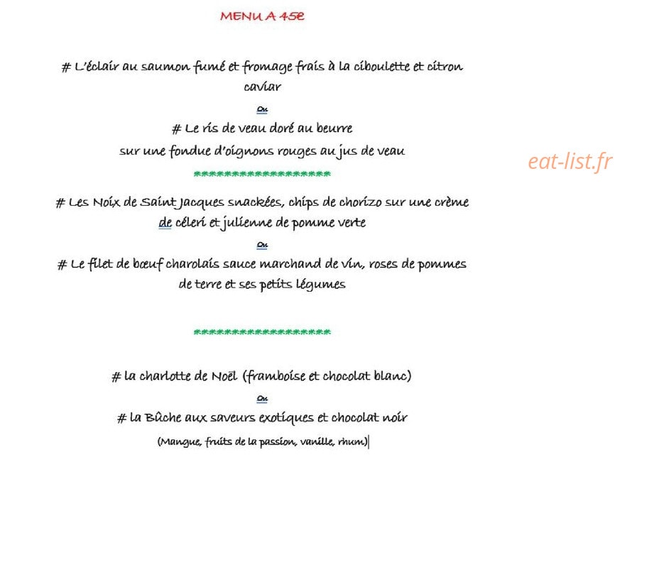 La Table d'Elo — carte page 3