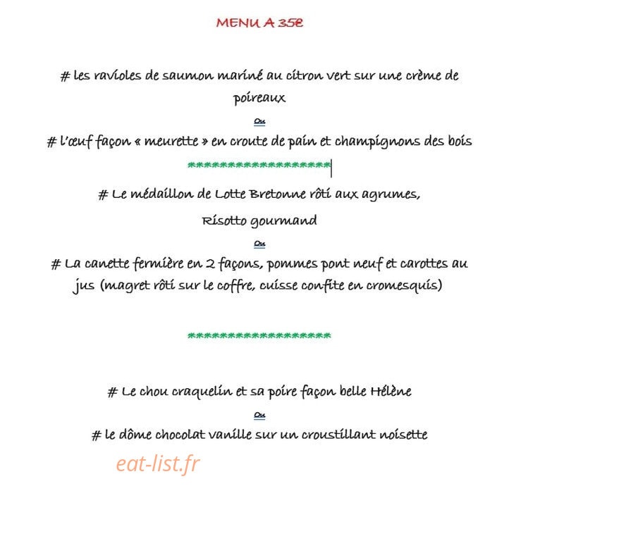La Table d'Elo — carte page 2