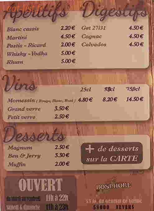 Le Bosphore — carte page 3