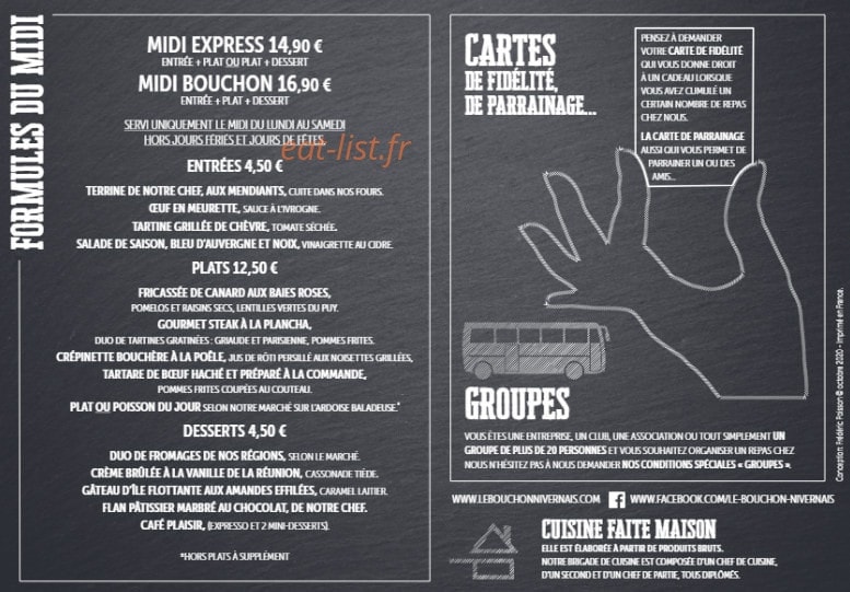 Le Bouchon Nivernais — carte page 5