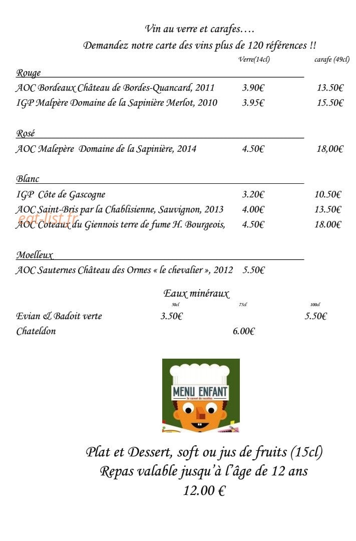 Le Comptoir Saint Sebastien — carte page 7