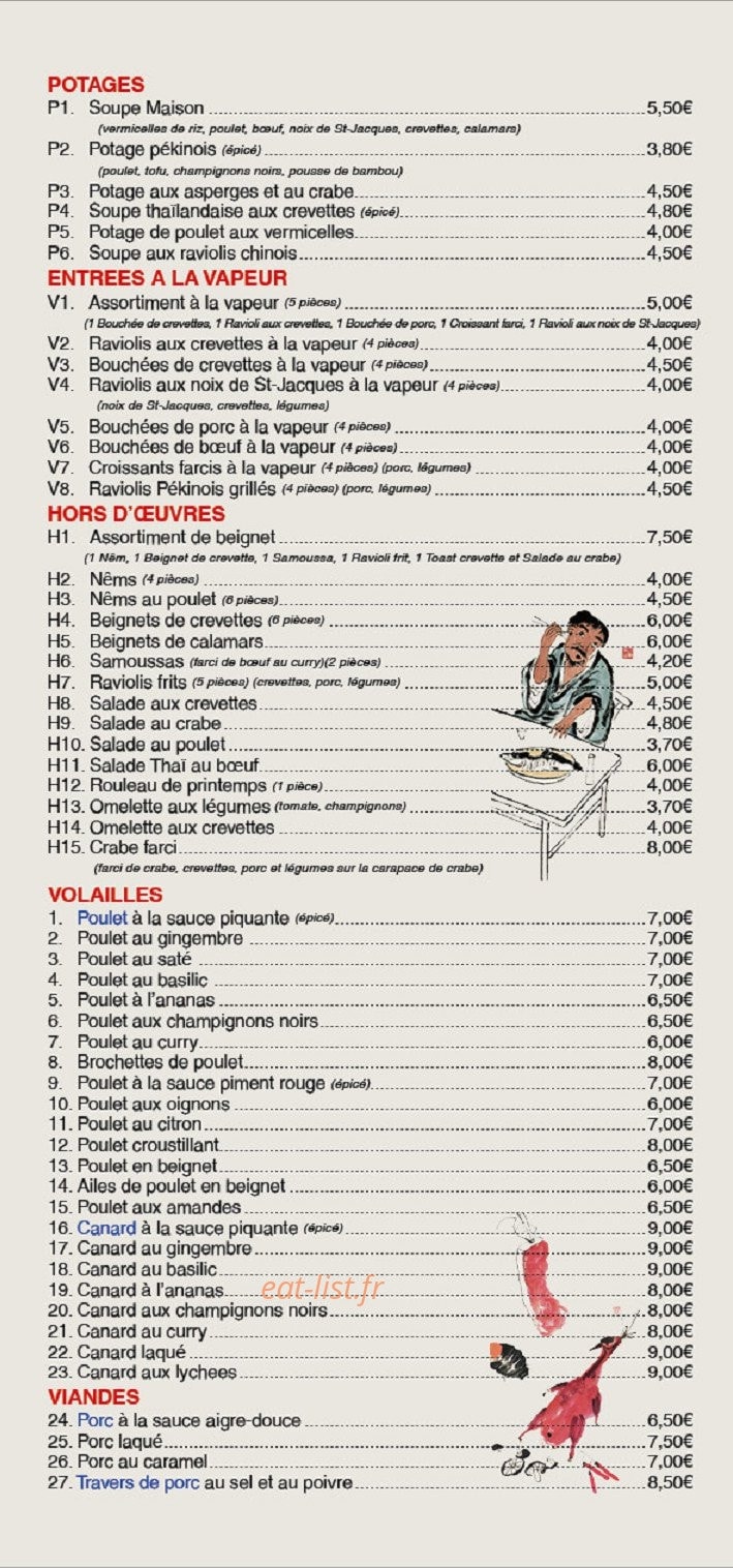 Le mandarin — carte page 2