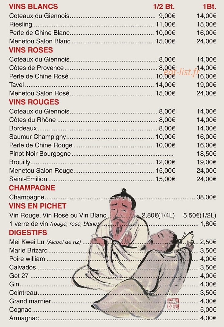 Le mandarin — carte page 8