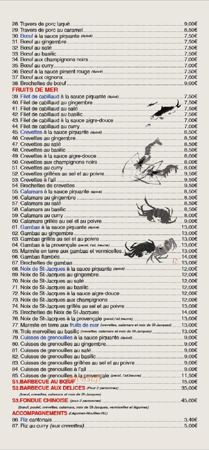 Le mandarin — carte page 3