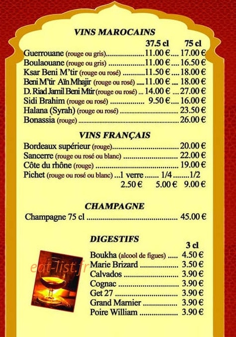 Le Marrakech — carte page 6