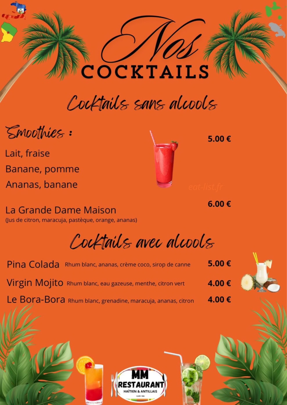 MM Restaurant — carte page 3