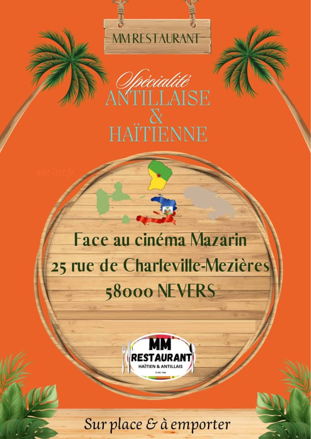 MM Restaurant — carte page 1