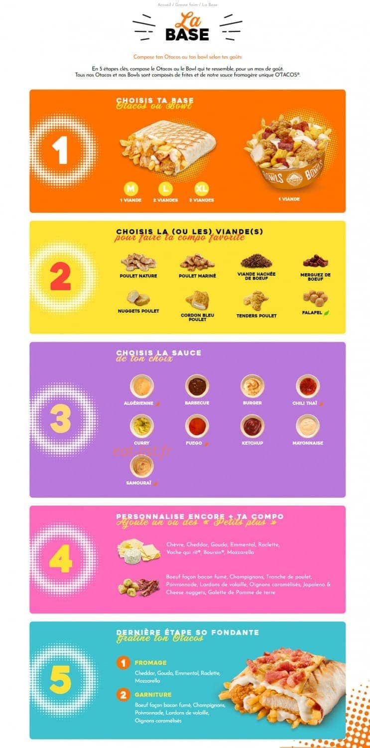 O'tacos — carte page 1