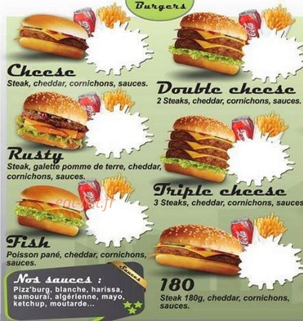 Pizz'burg — carte page 1