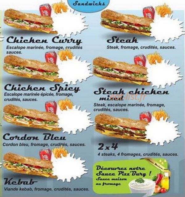 Pizz'burg — carte page 2