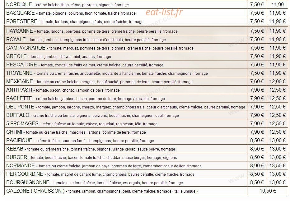 Pizza Del Ponte — carte page 2