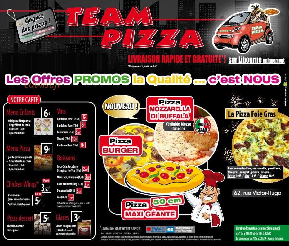 Pizza Del Ponte — carte page 1