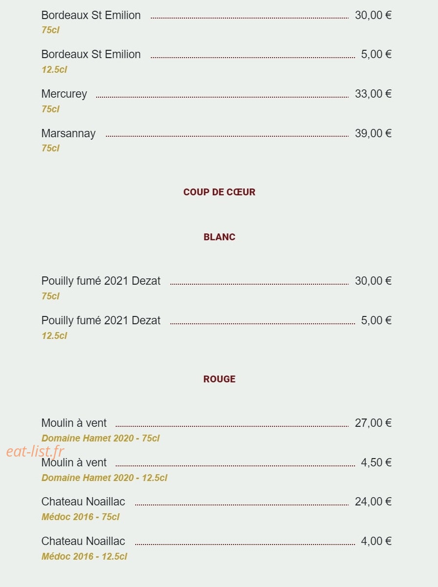 Resto du Boucher — carte page 3
